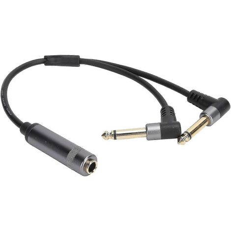 Câble adaptateur stéréo femelle 6,35 mm (1/4 pouce) vers double mono 6,35 mm, câble convertisseur répartiteur audio (1/5)