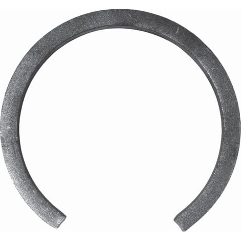 Cercle ouvert non soudé - Diamètre 110mm fer plat de 20x6mm - Fer forgé - À souder - DECO FER FORGE (1/2)