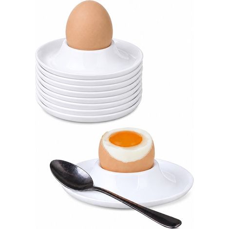Coquetiers - Lot de 10 - Ø 10 cm - Blanc (1/5)
