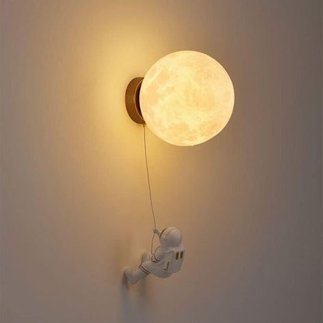 Applique Murale créative Astronaute, Abat-Jour LED, luminaire décoratif pour Chambre à Coucher, Chevet, Chambre d'enfant, Salon, Bureau, Couloir, Salle à Manger, Balcon (1/5)