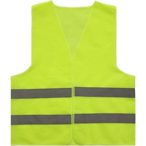 Chaleco reflectante de seguridad con bolsillos y cremallera,confeccionado en malla reflectante,transpirable y fluorescente,Verde fluorescente (1/5)