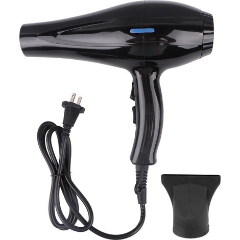 Sèche-cheveux ionique négatif noir 110V prise US, séchage rapide silencieux pour usage domestique (1/5)
