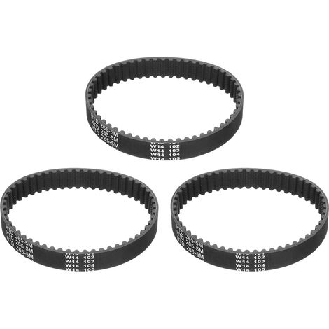 3pcs HTD-5M Rubber Timing Belt, 53 Tooth Closed Loop Synchronous Drive Belts for 3D Printer Pulleys, 265x15x3.6mm (Length x Width x Height) (1/5)