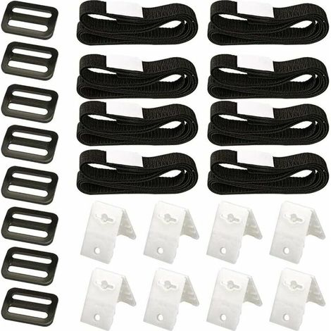 VURAHOME - Kit de fixation pour bache solaire de piscine, 8 Sangles de bache solaire, kit avec sangles universelles à bobine pour fixation de bache solaire, pour piscine enterrée (1/5)