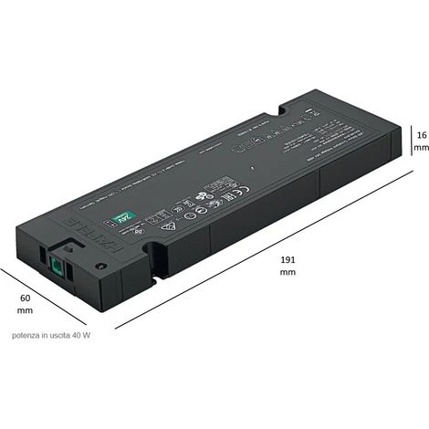DRIVER PER LED 24Volt 40Watt HAFELE LOOX5 SENZA CAVO E SPINA EU 833.95.010 (1/2)