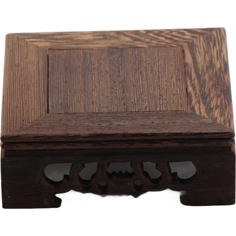 Socle décoratif pour statue de Bouddha, support en bois pour pot de fleurs, vase carré résistant, plateau de présentation pour aquarium (1/5)