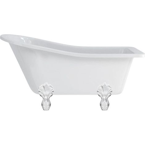 Baignoire îlot HAREWOOD Burlington 1690 x 730 x 770 mm avec 4 pieds griffés blanc - Aquatop (1/3)