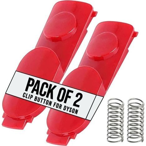 Lot de 2 Boutons de Verrouillage Clips Dyson aspirateur avec Ressort pour Brosse Dyson V10 V11 V8 V7 V15 - Dyson Pièces Détachées Tube Dyson V10 et Tube Dyson V11 (1/3)