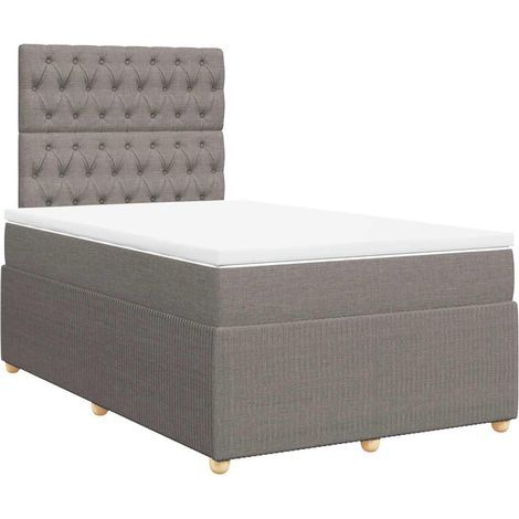 Maison Exclusive - Giroletto a Molle con Materasso Tortora 120x200 cm in Tessuto (1/5)