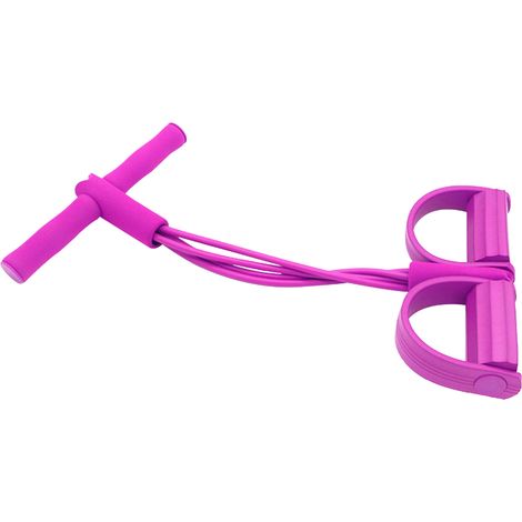 Sangle de résistance multifonction rose pour exercices abdominaux, corde de traction à usage domestique et voyage, équipement de fitness polyvalent. (1/5)