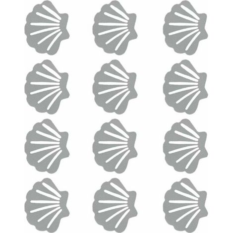 12 Pièces Autocollants de Baignoire Antidérapants Forme de Coquille de Mer Sécurité Douche Bandes de Roulement Autocollants pour Décorations de Salle de Bain de Plage Côtière (1/5)