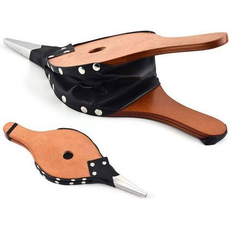 Soufflet de cheminée - Vintage - Bois massif - Buse en métal - Cuir synthétique - Portable (1/4)
