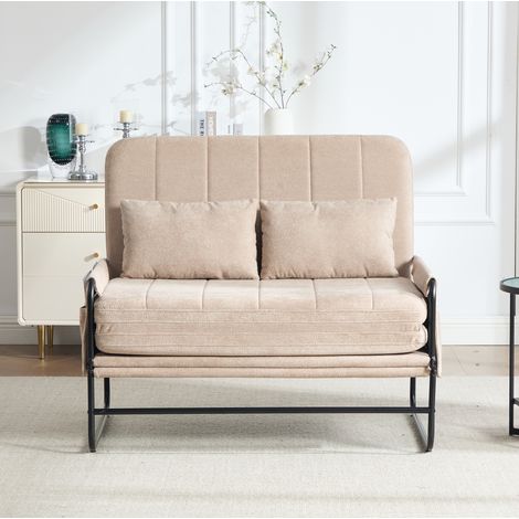 Divano letto 104x85x92 cm in ciniglia kaki, trasformabile, per piccoli spazi – MEUBLIV