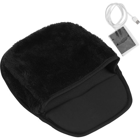 Tapis de souris chauffant USB - Chauffage mains ergonomique pour bureau - Accessoire gaming et travail noir unisexe (1/5)