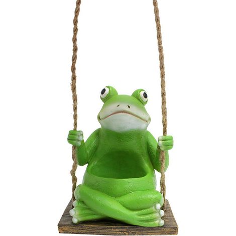 Pot de Fleurs Suspendu Motif Grenouille Trèfle - Pot Décoratif en Résine pour Salon, Terrasse ou Jardin, Design Simulation Animée (1/5)
