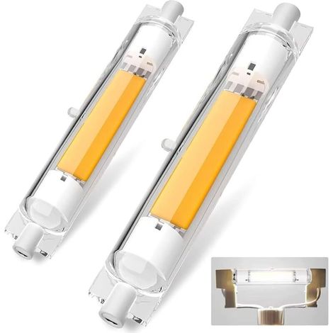 R7S LED 118mm Dimmable. 30W LED R7S Équivalent à Lampe Halogène 300W. Blanc Froid 6000K. 3000LM. Sans Scintillement. Éclairage à Faisceau 360°. Pour luminaires intérieurs extérieurs. lot de 2 (1/5)