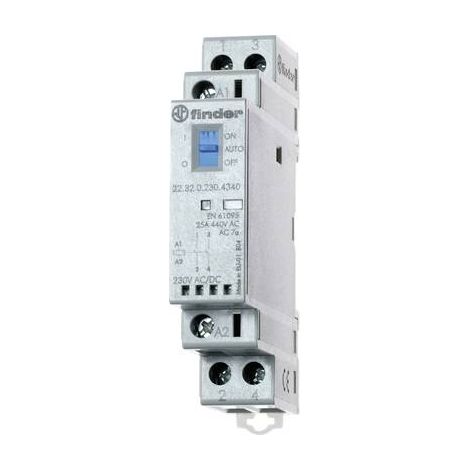 CONTACTEUR FINDER 22.32.0.012.4540 22.32.0.012.4540 1 NO (T), 1 NF (R) 12 V/DC, 12 V/AC 25 A 1 PC(S)