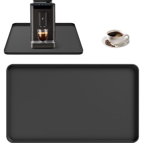 Tapis en silicone pour machine à café 47 x 28 cm - Tapis en silicone avec bord antidérapant pour machine à café, moulin à café et appareils de cuisine (1/5)