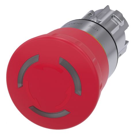 Pulsante a fungo di arresto siemens 22mm rosso - 3su10511hb200aa0 (1/2)