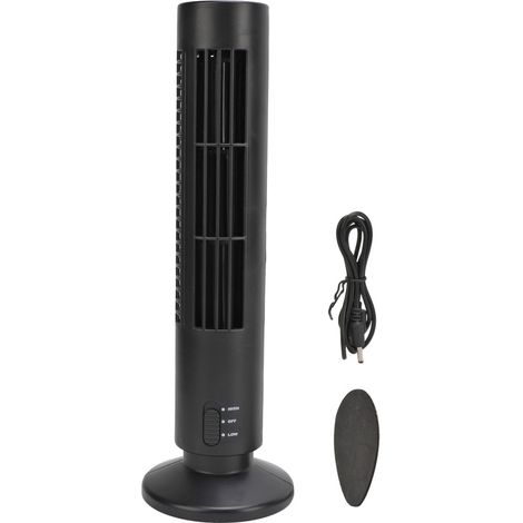 Ventilateur de table USB à 2 vitesses, silencieux, sans pales, sur pied, pour la maison et le bureau. (1/5)