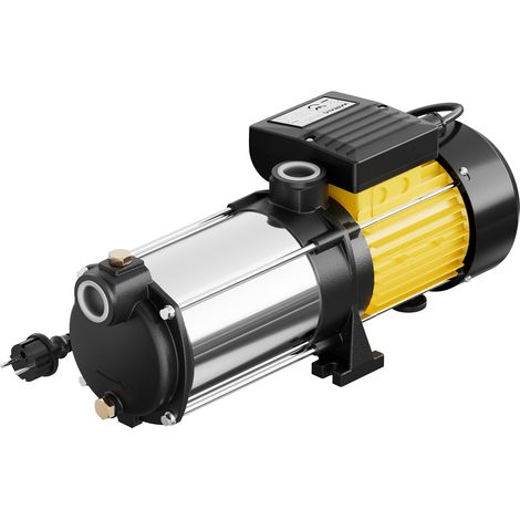 Wiltec Mehrstufige Kreiselpumpe 6600l/h 900W Förderhöhe 55m, Ansaughöhe 9m, 2850U/min, Wasserpumpe für Hauswasserwerke, Haus und Garten