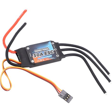 GTSKYTENRC 30A bidirektionaler bürstenloser ESC-Motorregler, geeignet für ferngesteuerte Autos, Boote und Unterwasserpropeller. (1/4)