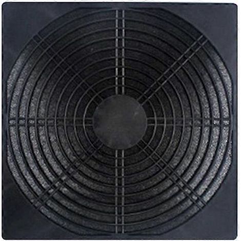Grille de protection anti-poussière noire pour boîtier PC, cadre de refroidisseur - 200 mm (1/4)