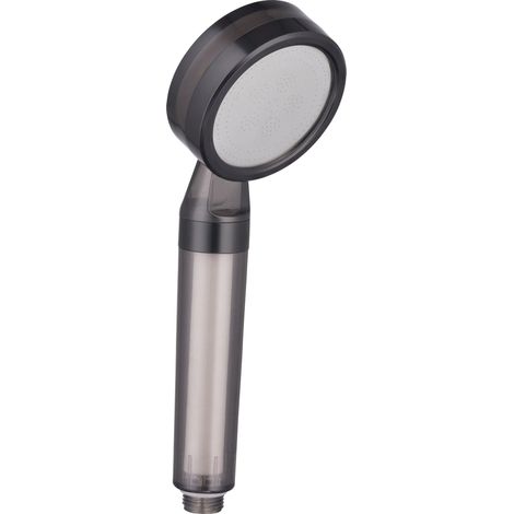 Cabezal de ducha antical con bola de arcilla, bienestar negro ahumado de 1 chorro NYTIA by Eurosanit