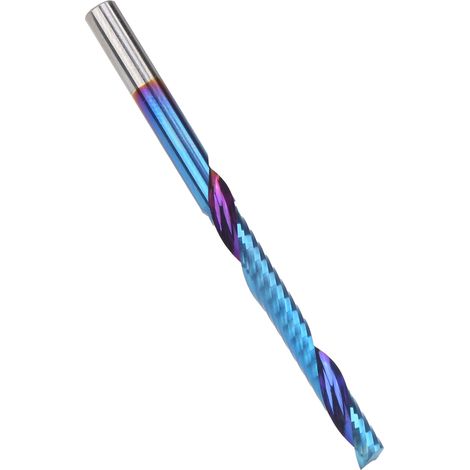 Fraise à spirale monobloc en acier au tungstène, finition bleue, outils CNC, quincaillerie 4x32x60 (1/5)