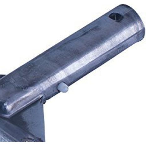 Brosse métallique de 12,5 cm avec manche en aluminium. Cet outil de nettoyage est idéal pour éliminer les taches tenaces sur les parois, le carrelage, le sol, les marches et les coins de piscine. (1/5)