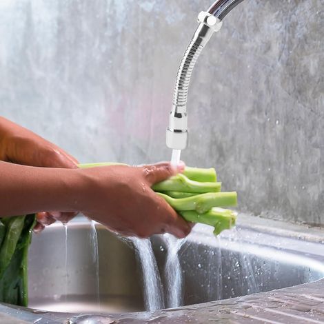 Rallonge Robinet Cuisine,Extension de Robinet Flexible à 360° 20 cm Rallonge de Robinet de Cuisine Prolongateur Robinet avec Adaptateur Rallonge D'évier Universel pour Salles de Bains Balcon Toilettes (1/5)