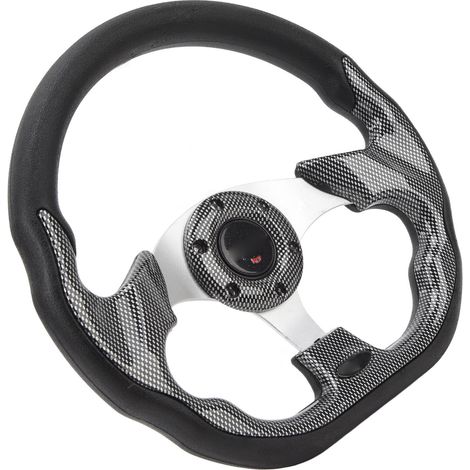 Universal-Golflenkrad (12,5 Zoll, 6-Loch), Ersatz für EZ-GO TXT & RXV, Carbonfaser-Design (1/5)