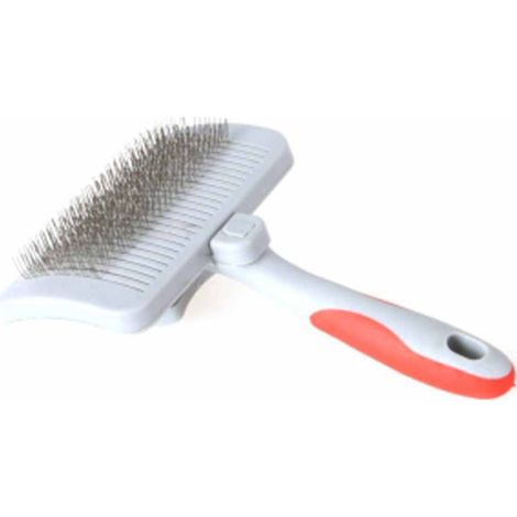 Brosse de Toilettage "Rétractable" 17cm Blanc (1/2)