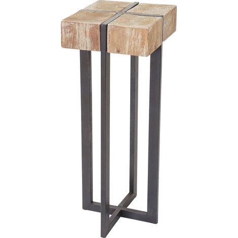 [JAMAIS UTILISÉ] Porte-plante, tabouret / table d'appoint pour plante HHG-901,  sapin massif rustique 100x32x32cm