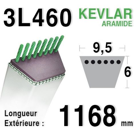 Courroie 3l46 - 9,5 mm x 1168 mm