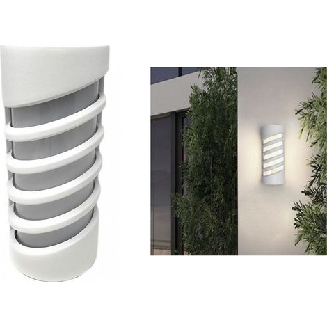 Applique LED Lampada Parete Moderno Bianco Esterno 14W Luce Naturale Spirale F13 (1/5)