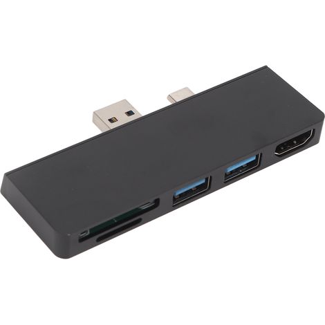 Hub USB C 5 en 1 avec Ports Double USB 3.0 et HDMI 4K pour Surface Pro 7 - Noir (1/5)