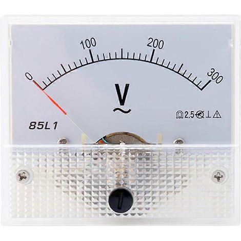 Ampèremètre/testeur de courant rectangulaire à montage sur panneau, précision 2,5, norme 5, plage de mesure 0-300 V (1/5)