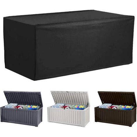 UV-beständige und wasserdichte Schutzhülle für Gartenschrank 158x76x69cm (Schwarz)