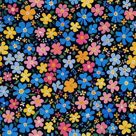 Tela Oxford para decoración de exteriores - Motivo de flores I DX5313 (1/5)