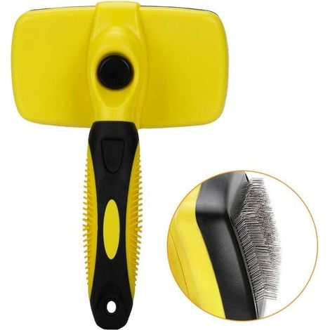 Brosse autonettoyante pour chien et chat Convient pour les poils longs Convient pour les petits animaux de grande taille (1/5)