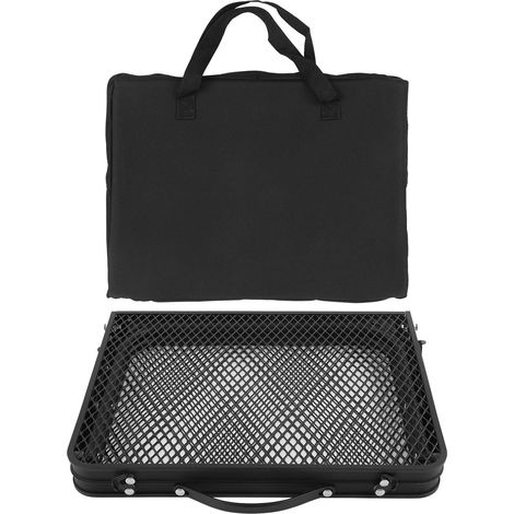 Table d'extérieur en treillis métallique, table de camping pliante et portable pour les voyages en voiture et les pique-niques (1/5)