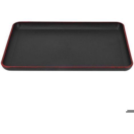 Plateau traiteur japonais - - Rectangulaire - Antidérapant - 30x20 cm - Plastique robuste - Noir (1/4)