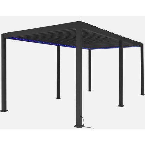 Pergola bioclimatica 3x6m elettrica in alluminio con illuminazione a LED (1/5)