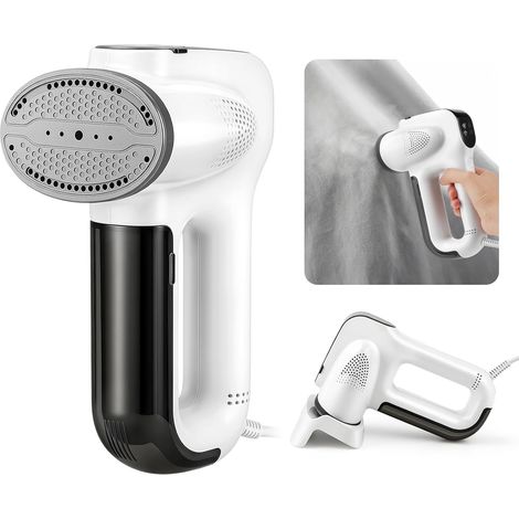 Défroisseur vapeur avec fonction aspiration – 3000 Pa, réservoir d’eau amovible, fer à repasser portable pour voyage, 3 niveaux de vapeur (20 g/min), résultats sans plis (340ML) (1/5)