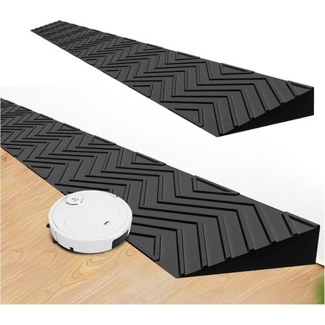 Rampe de Seuil de Rampe de Bordure D'intérieur, 2 À 6,5 Cm de Haut Ménage Marches Antidérapantes Rampes Porte pour Vélo Fauteuil Roulant Nettoyage Robot Garage Entrepôt (1/5)