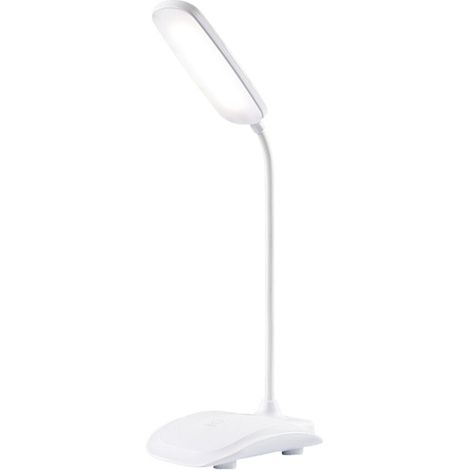 Lampada da scrivania a LED Jeffergarden per la cura degli occhi, 3 colori dimmerabili in modo continuo con controllo touch, ideale per dormitori/comodini, colore bianco. (1/4)