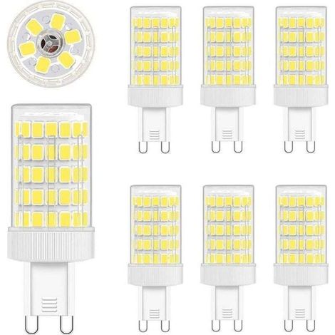 Ampoule G9 LED Blanc Froid, 10W LED G9 6000K Equivalence Incandescence 80W Lumière 900LM Lampe G9 LED AC 220V Lumineux 360º Large Angle de Faisceau 862835 SMD Non Dimmable Lot de 6 (1/5)