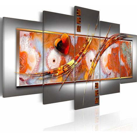 Tableau destruction orange - 100 x 50 cm (1/4)