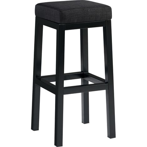 Barhocker Taylor Sitzhöhe 83 cm Metallgestell schwarz dunkelgrau Stoff